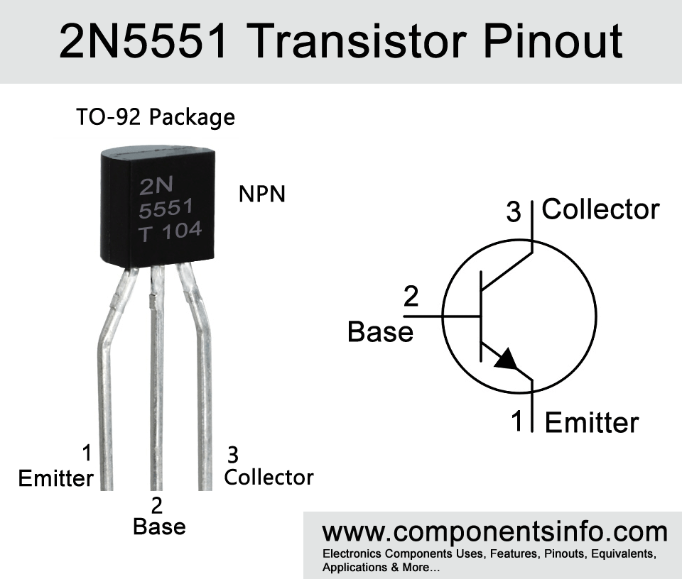 2N5551三极管引脚图及基本特性